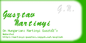 gusztav martinyi business card